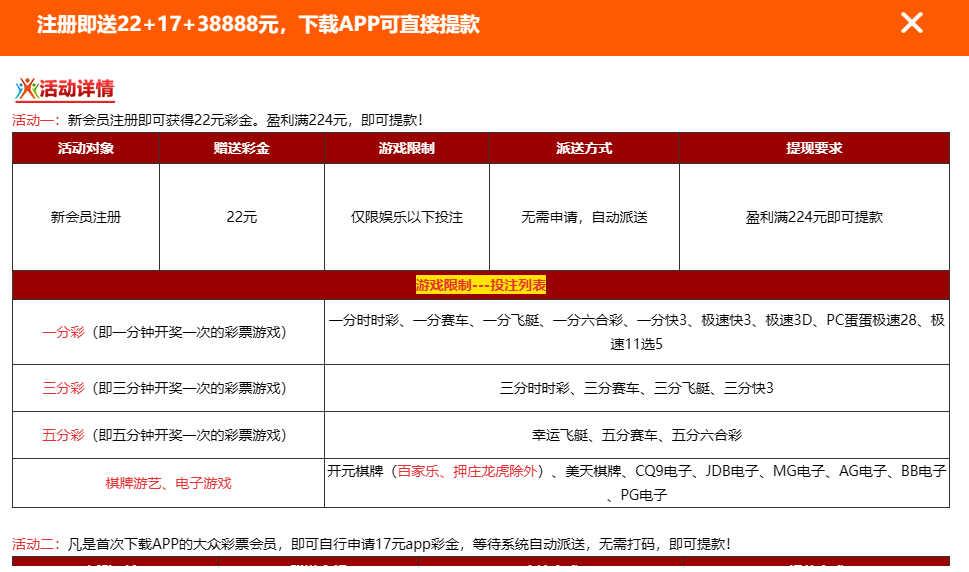 大众彩票,新会员注册22元彩金